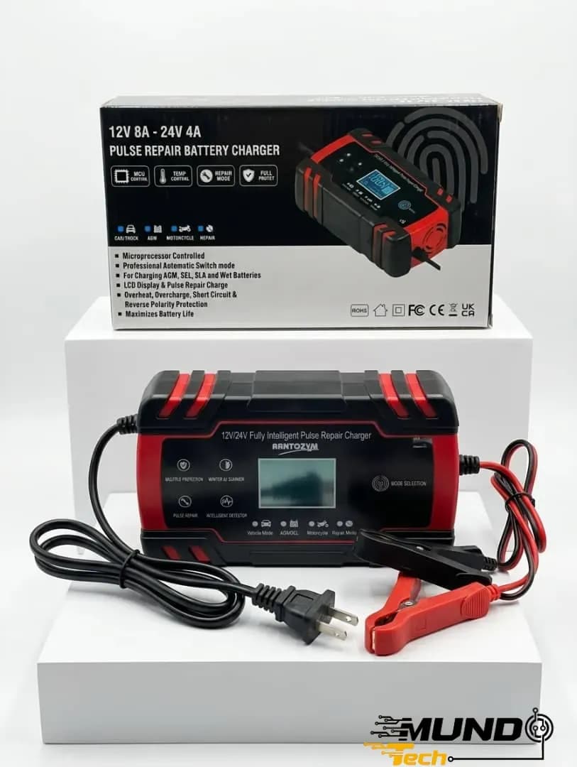 Cargador Para Bateria De Carro 12/24v 8a
