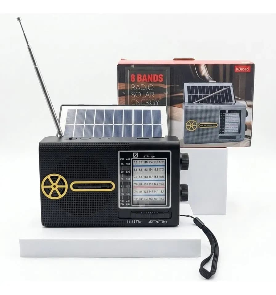 Corneta Con Panel Solar Ktf 1480 Am/fm/mp3
