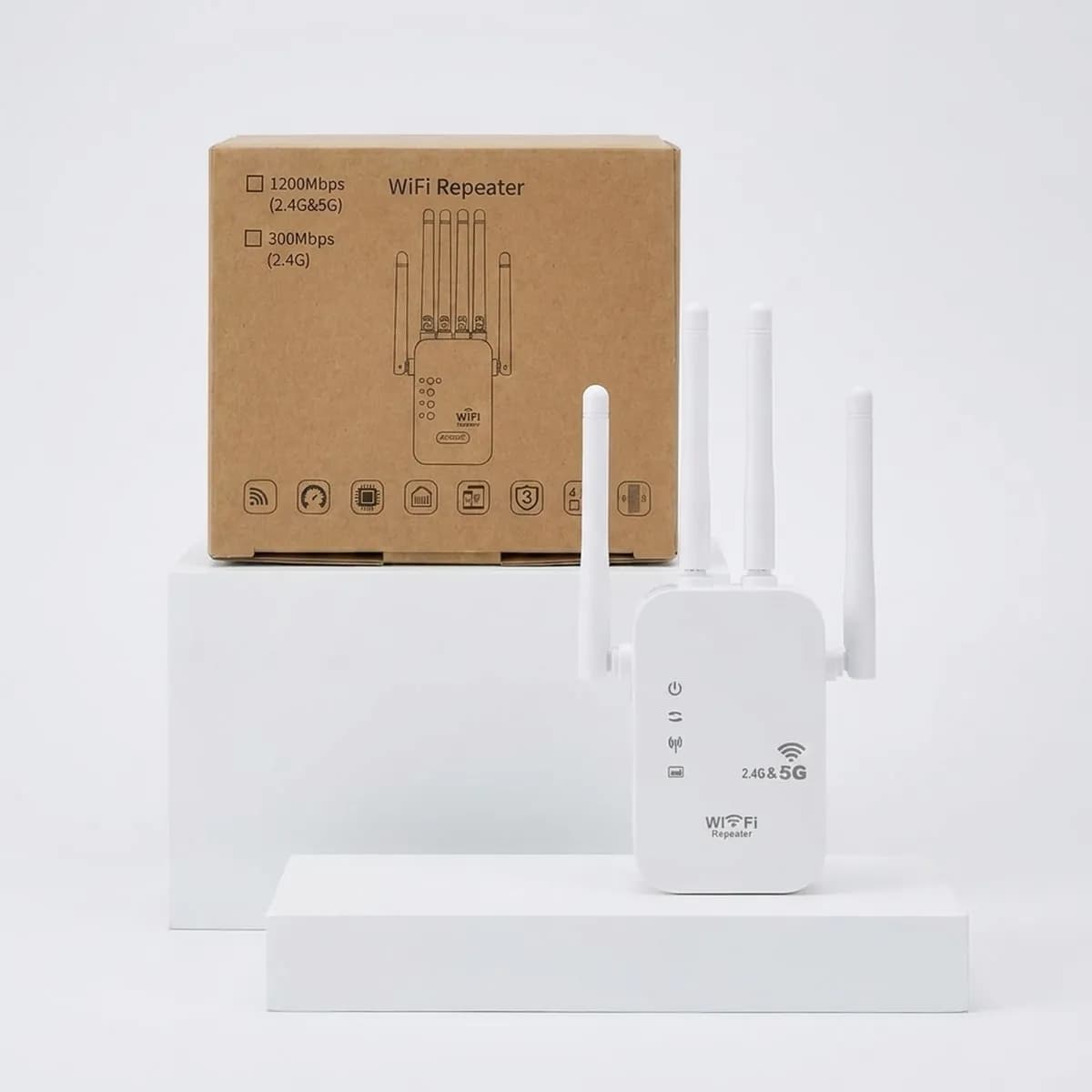 Repetidor wifi 4 antena 2.4ghz y 5ghz
