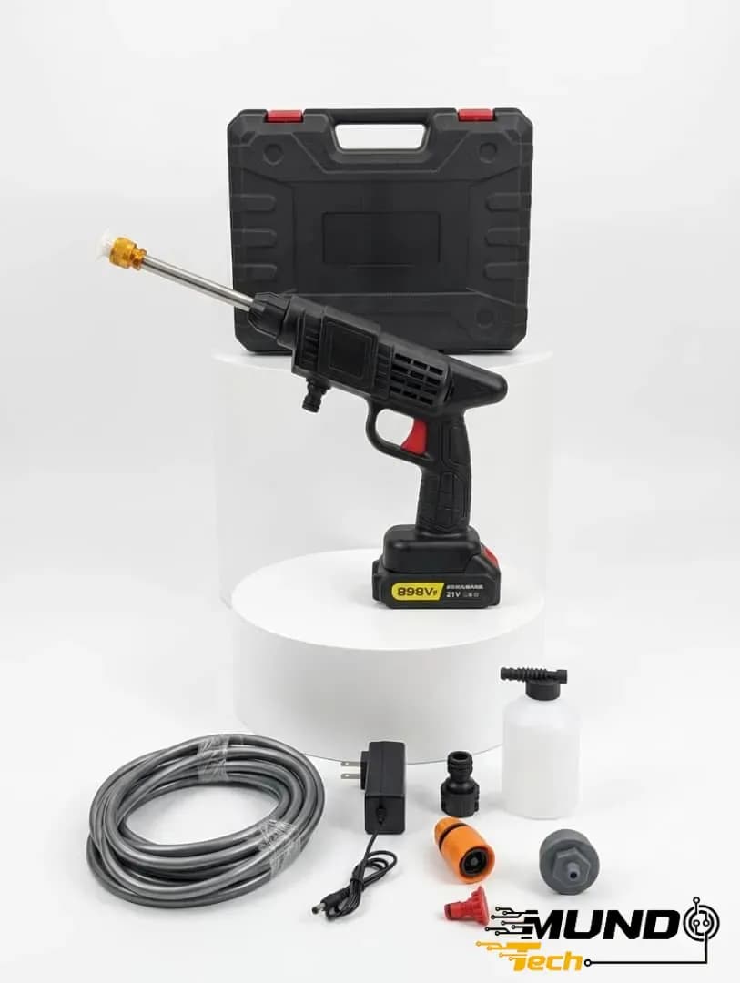 Hidrojet portátil de 21v con accesorios